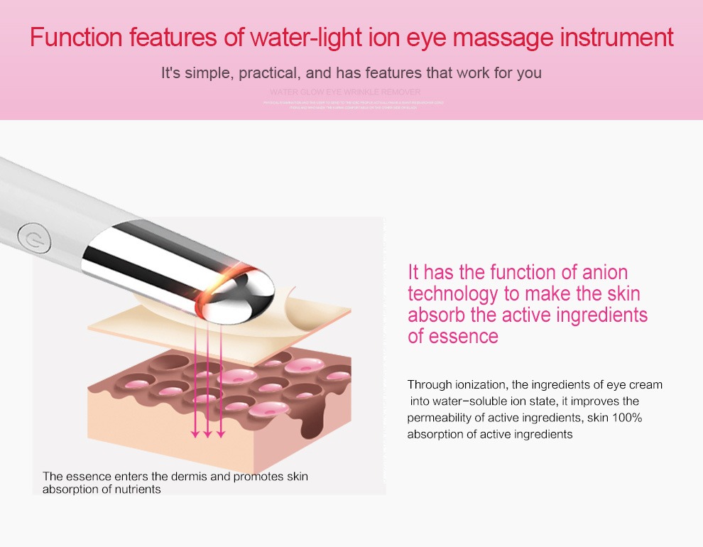 Beauty Eye Massager USB punjivi masažer za lice Detalji uređaja za njegu kože