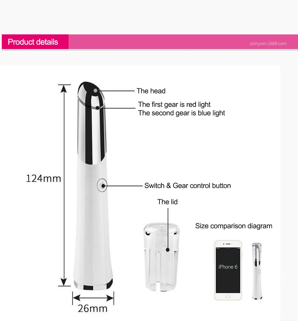 Beauty Eye Massager USB punjivi masažer za lice Detalji uređaja za njegu kože